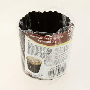 Форма для выпечки куличей 6шт Мультидом при t до +220°С. Не требует смазки. Изготовлено из бумаги. 000000000001205151