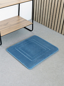 Коврик для туалета 50x60см DE'NASTIA Soft Collection мемори синий полиэстер 000000000001229945