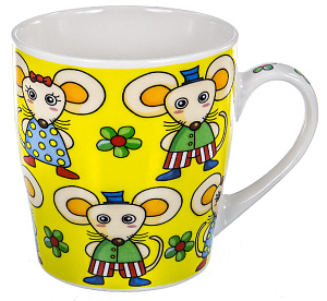 Кружка 270мл, NEW BONE CHINA,упаковка-гофрокороб, ЯРКИЕ МЫШАТА,170-08017 000000000001192690