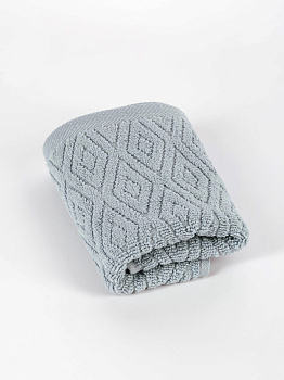 Полотенце махровое 30х60см СОФТИ Ромб светло-голубой хлопок 100% 000000000001214686