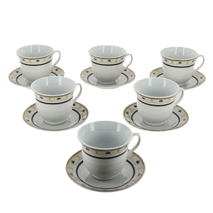 Набор чайный фарфор 12шт (6 чашек 220мл + 6 блюдец) подарочная упаковка Аврора Дана Guterwahl 113-19003 000000000001200580