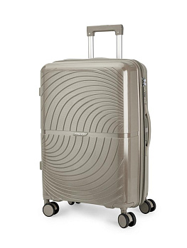 Чемодан на колесах M абстракция бежевый PP 000000000001226562