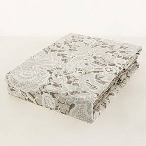 Комплект постельного белья 1,5сп Павлина Ажур бежевый бязь 125гр/м2 100% хлопок 000000000001203580