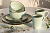 Тарелка суповая 20,7см 500мл LUCKY Точки металлическая кайма мятный керамика 000000000001211242