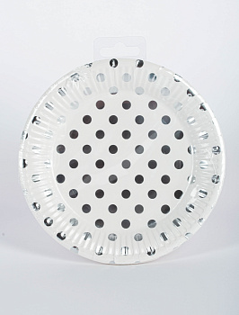 Набор тарелок одноразовых 10шт 18см Золото/Серебро бумага 000000000001210174