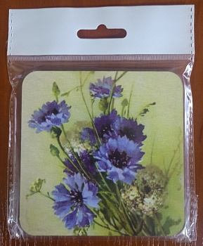 Набор пробковых подставок - 2 шт. 9,5см*9,5см, состав:  пробка на стрип-ленте 000000000001182615