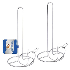 Держатель для бумажных полотенец 15,5х15,5х31,5см МУЛЬТИДОМ металл. Подходит для рулонов стандартного размера. Стальная хромированная проволока 000000000001189824