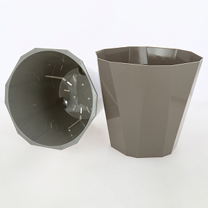 Кашпо со вставкой 3,6л MARTIKA Палермо коричнево-серый пластик 000000000001214195