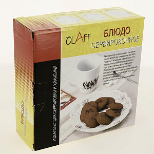 Блюдо круглое ажурное с рельефный краем КРУЖЕВА JF-250573 000000000001163484