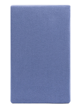 Простыня на резинке 180x200+25см DE'NASTIA синяя трикотажная 100% хлопок 000000000001211329