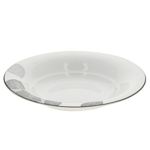Тарелка суповая 23см ESPRADO Bosqua Platina костяной фарфор 000000000001163450
