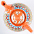Чайник заварочный 2л ROSHIDON CERAMIK рисунок мехроб оранжевый керамика UZ042/UZ417 000000000001211852