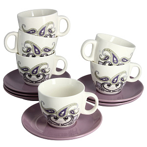 Чайный набор Wellberg, 220мл, 12 предметов 000000000001154651