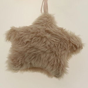 Декоративное украшение 13см КУПМАН Сердце/ель/звезда розовый мех 000000000001180310