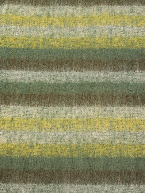 Шарф 40х200см теплый полосы зеленый полиэстер 000000000001229238