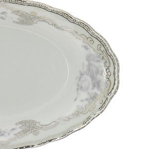 Овальное блюдо Платиновый вензель Porcelaine Czech Gold Hand s.r.o., 15 см 000000000001136177