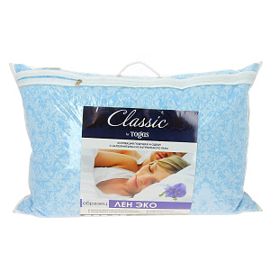 Стеганая подушка Лен Эко Classic by Togas, 50х70 см, полиэфирное волокно 000000000001088946