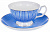 Чайная пара (чашка 200мл) BALSFORD Палитра Арабеска лазурная фарфор 000000000001183418