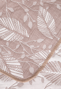 Покрывало 260x240см DE'NASTIA Тропики2 3слоя бежевое жаккард 55%хлопок 45%полиэстер 000000000001212610