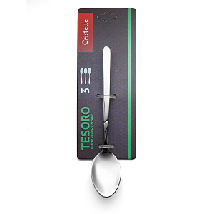 Набор ложек чайных 3 предмета CRISTELLE Tesoro нержавеющая сталь 000000000001208975