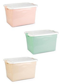 Контейнер для хранения 75л с крышкой ЦВЕТНОЙ в ассортименте полипропилен 000000000001227843