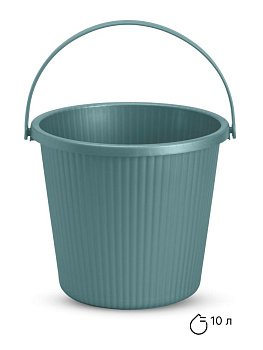 Ведро-стул 10л FORA с крышкой вельвет мятный полиэтилен 000000000001227347