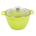 Кастрюля 4л KUKMARA Trendy style стеклянная крышка антипригарное покрытие lime литой алюминий 000000000001209101