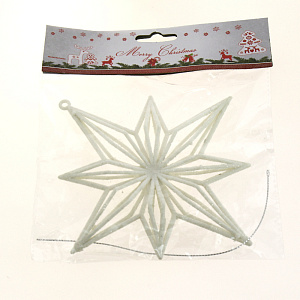 Украшение декоративное на ёлку Снежинка 17см R010503 000000000001192238