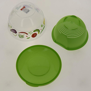 Дуршлаг с миской и крышкой с декором 3,3Л Phibo 4312943 000000000001189964