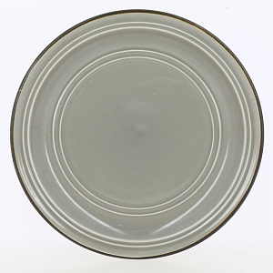 Тарелка десертная 22см серый глазурованная керамика 000000000001213923