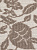 Коврик универсальный 50x50см DE'NASTIA цветы/листья бежевый хлопок 100% 000000000001219480