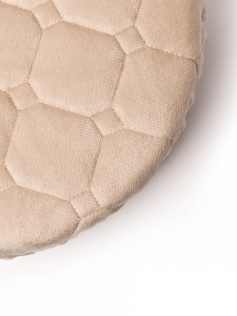 Чехол на табурет 33см DE'NASTIA круглый на резинке бежевый полиэстер 000000000001229937