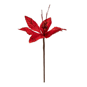 Декоративное украшение цветок 19 см красный 000000000001225532