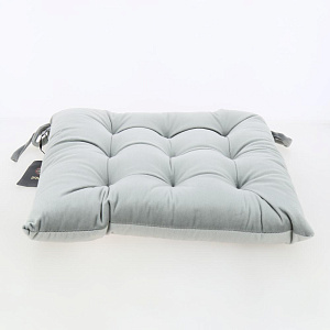 Подушка на стул 40х40см DE'NASTIA серый велюр полиэстер 000000000001209651