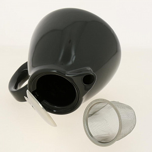 Чайник заварочный керамический со стальным фильтром ТЕМНО-СЕРЫЙ 1300ml  12703ТС 000000000001190179