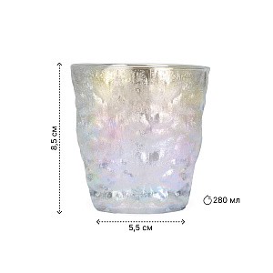 Стакан 280мл GARBO GLASS Лед для холодных напитков жемчужный стекло 000000000001221997
