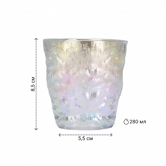 Стакан 280мл GARBO GLASS Лед для холодных напитков жемчужный стекло 000000000001221997