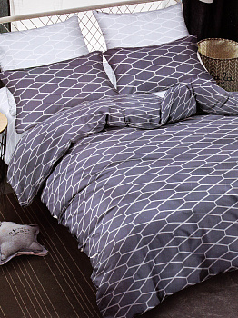 Комплект постельного белья 1,5-спальный BUENAS NOCHES Mezzo Пододеяльник на молнии 145х215см простыня 150х215см наволочка 70х70см-2шт сатин хлопок 000000000001215541