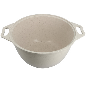 Кастрюля-жаровня 3л KUKMARA Традиция стеклянная крышка антипригарное покрытие светлый литой алюминий 000000000001121251