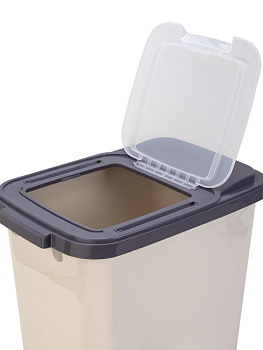 Контейнер для сыпучих продуктов/кормов/овощей 10кг с крышкой микс полипропилен 000000000001229829