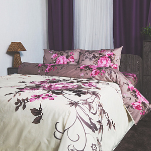 Комплект постельного белья 2спальное DE'NASTIA Сатин Элегия (панно) 50х70см-2шт C010404 000000000001123875