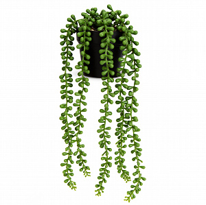 Цветок искусственный ампельное растение Крестовник Роули 40см в горшке 000000000001218519