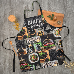 Фартук Этель BLACK 60х70см 100%хл саржа 190гр/м2 4136525 000000000001200821