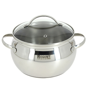 Кастрюля Regent, 3.6л, нержавеющая сталь 000000000001007373