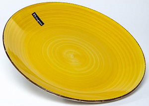 Тарелка обеденная 27см ELRINGTON АЭРОГРАФ Медовый мелкая керамика 000000000001211172