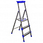 Стремянка 3ступени 42х63х119см НИКА. Встроенный лоток для инвентаря и отделение для инструментов. Максимальная нагрузка до 150кг. Металл