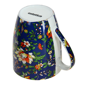 Кружка Цветы на синем Matissa, 360мл 000000000001113208