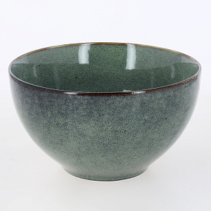 Салатник 20см глубокий темно-зеленый глазурованная керамика 000000000001213868