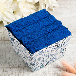 Набор махровых салфеток 4шт-30х30см ЭТЕЛЬ Листья плотность 340гр/м 100% хлопок 000000000001210457