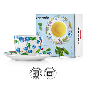 Пара чайная 220мл/15см ESPRADO Gusto фарфор 000000000001208344